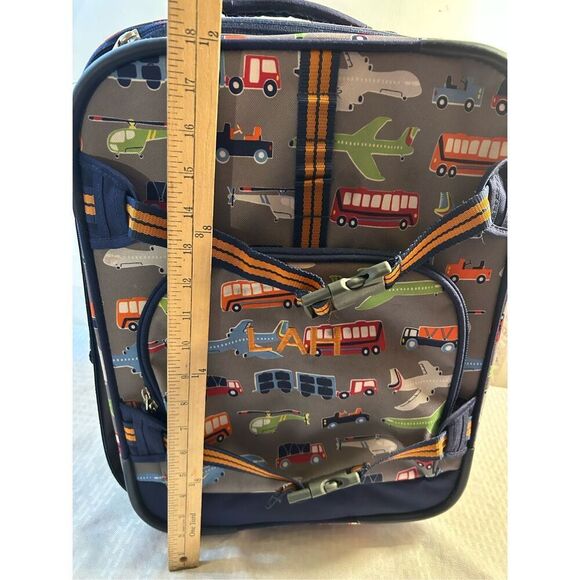 Pottery barn kids boys travel bag vehicle print rollers handle - Picture 6 of 15